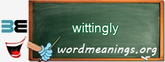 WordMeaning blackboard for wittingly